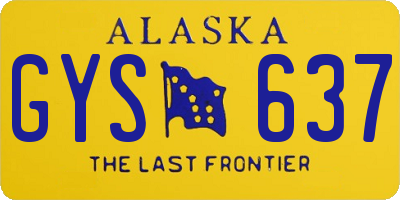 AK license plate GYS637