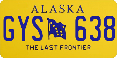 AK license plate GYS638