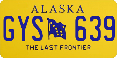 AK license plate GYS639