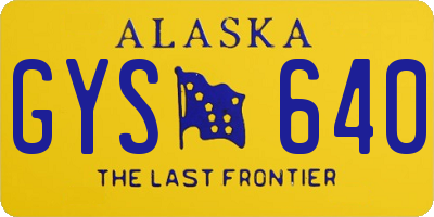 AK license plate GYS640