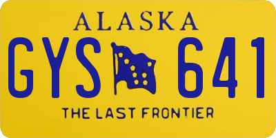 AK license plate GYS641
