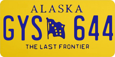 AK license plate GYS644