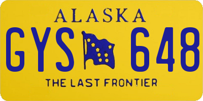 AK license plate GYS648