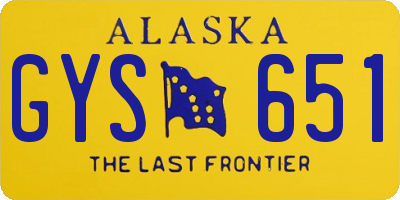 AK license plate GYS651