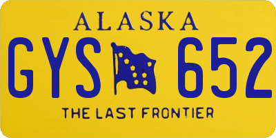 AK license plate GYS652