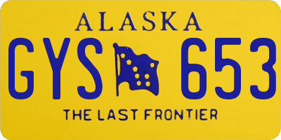 AK license plate GYS653