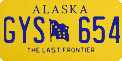 AK license plate GYS654