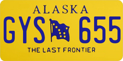 AK license plate GYS655