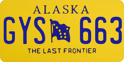 AK license plate GYS663