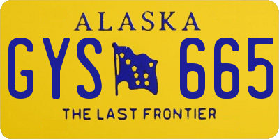 AK license plate GYS665