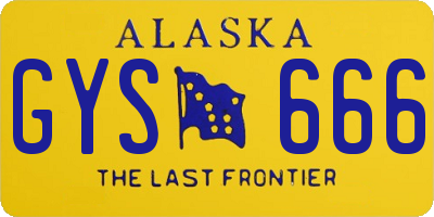 AK license plate GYS666