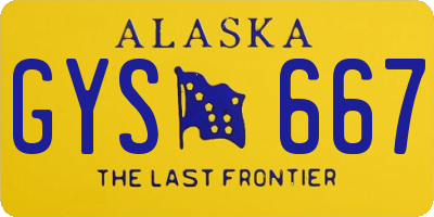 AK license plate GYS667