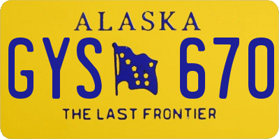 AK license plate GYS670