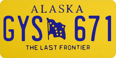 AK license plate GYS671