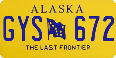 AK license plate GYS672