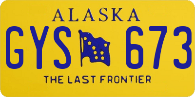 AK license plate GYS673