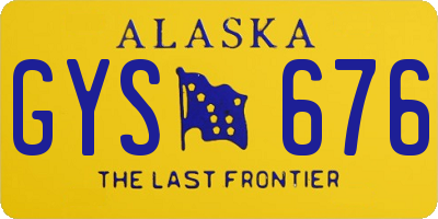 AK license plate GYS676