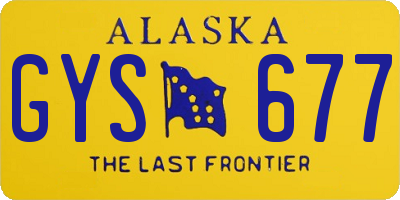 AK license plate GYS677