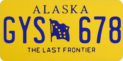 AK license plate GYS678