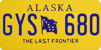 AK license plate GYS680