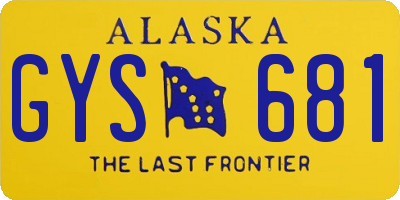 AK license plate GYS681