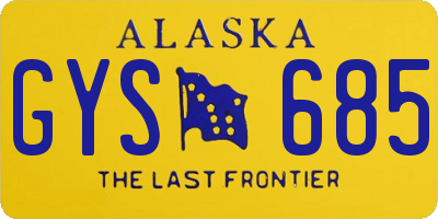 AK license plate GYS685