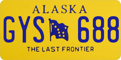 AK license plate GYS688