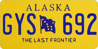 AK license plate GYS692