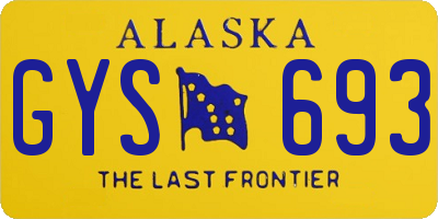 AK license plate GYS693