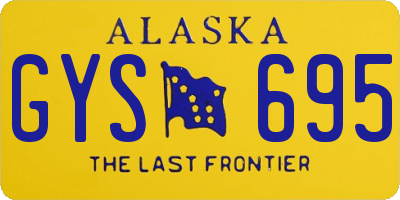 AK license plate GYS695