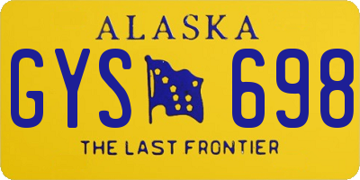 AK license plate GYS698
