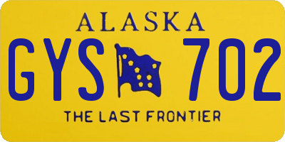 AK license plate GYS702