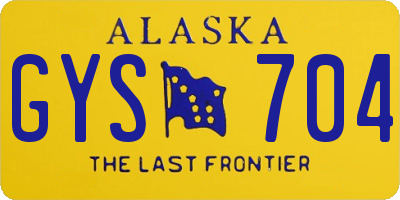 AK license plate GYS704