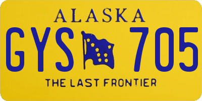 AK license plate GYS705