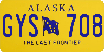 AK license plate GYS708
