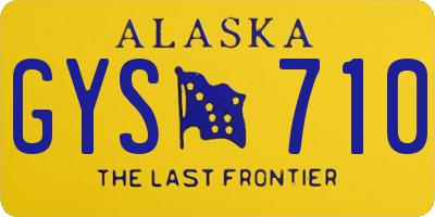 AK license plate GYS710