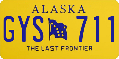 AK license plate GYS711