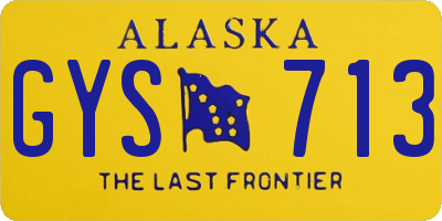 AK license plate GYS713