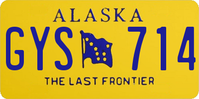 AK license plate GYS714