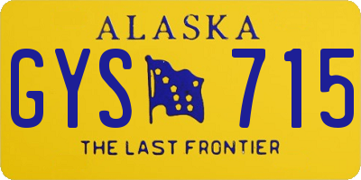 AK license plate GYS715