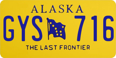 AK license plate GYS716