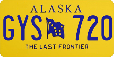 AK license plate GYS720