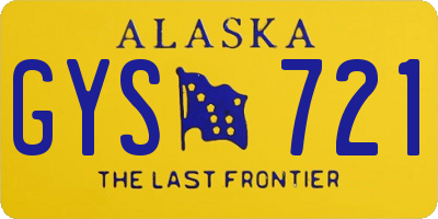 AK license plate GYS721