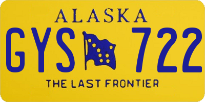 AK license plate GYS722
