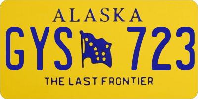 AK license plate GYS723