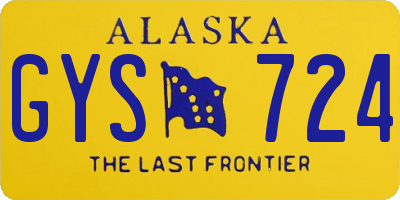 AK license plate GYS724