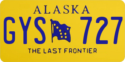 AK license plate GYS727