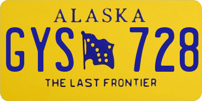 AK license plate GYS728