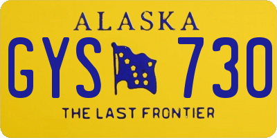 AK license plate GYS730