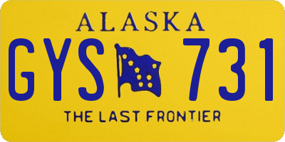 AK license plate GYS731